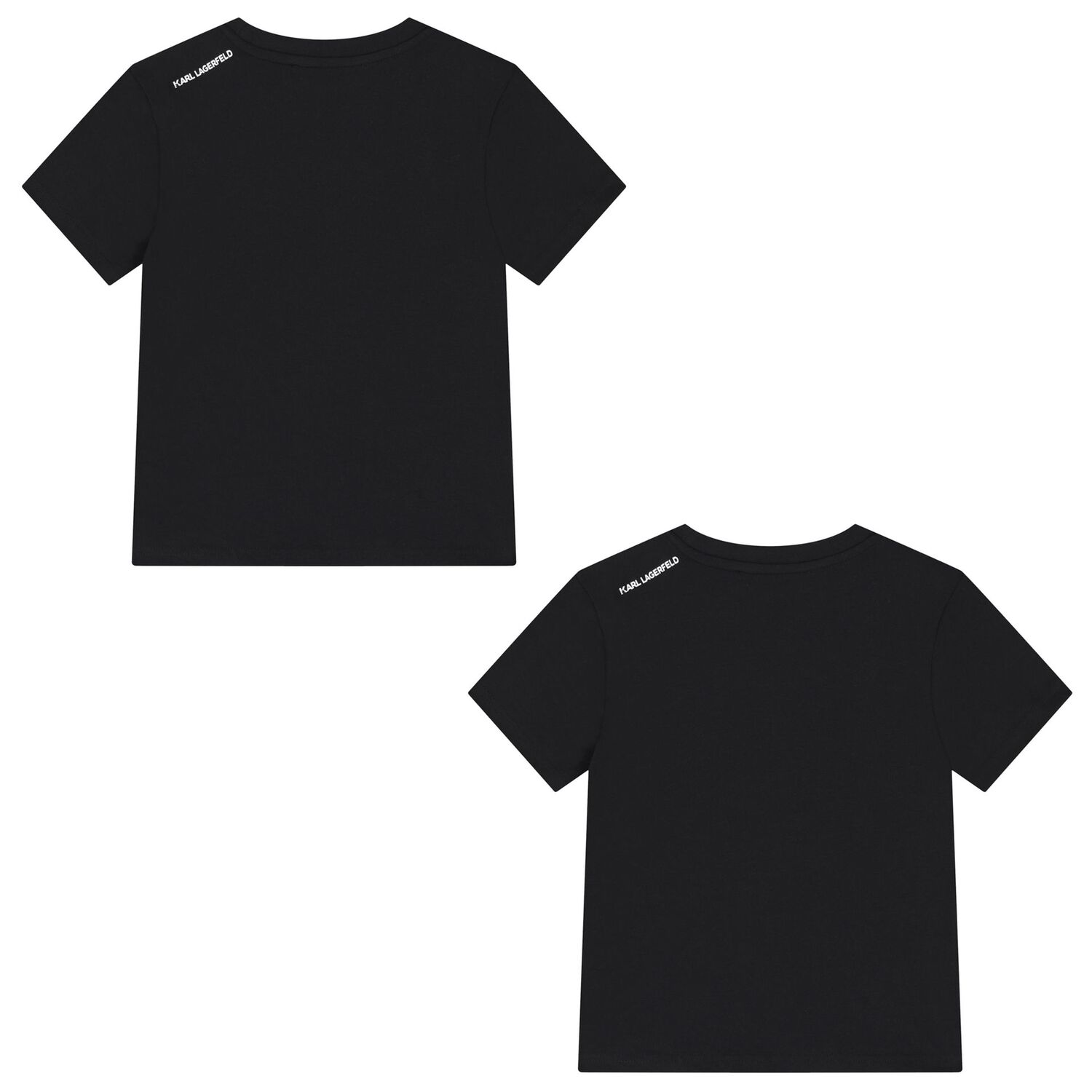 Boys Mini Me Black Logo T-Shirts ( 2 Pack ), 1, hi-res