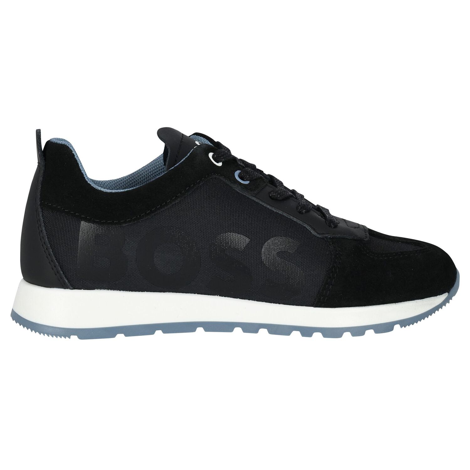 Boys Black Logo Trainers, 1, hi-res image number null