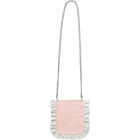 Girls Ivory & Pink Logo Crossbody Bag, 1, hi-res