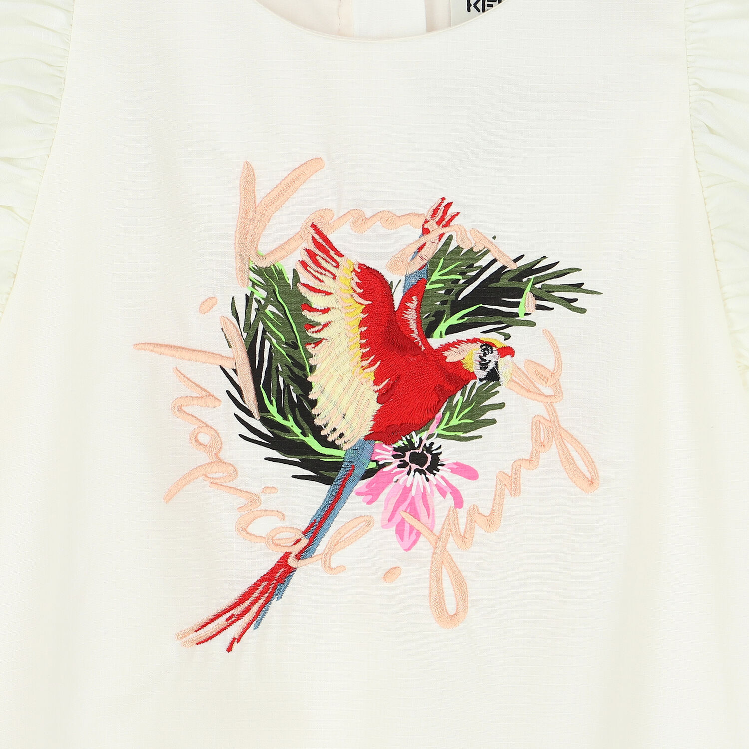 Girls Ivory Logo Dress, 1, hi-res