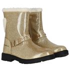 Girls Gold Glitters Boots, 1, hi-res