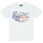 Girls White Logo Tiger T-Shirt, 1, hi-res