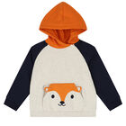 Younger Boys Ivory, Orange & Navy Blue 3 Piece Tracksuit, 1, hi-res