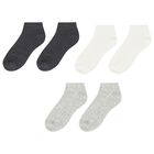 Boys Grey & White Socks (3 Pack) , 3, hi-res