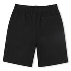 Boys Black Tiger Logo Shorts, 1, hi-res