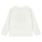 Ivory Boke Flower Logo Long Sleeve Top, 1, hi-res