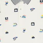 Boys Ivory Striped Polo Shirt, 1, hi-res