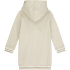 Girls Gold Logo Hooded Dress, 1, hi-res