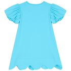 GIrls Blue Logo Bag Dress, 1, hi-res