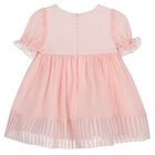Younger Girls Pink Bow Dress, 2, hi-res