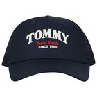 Boys Navy Blue Logo Cap, 1, hi-res