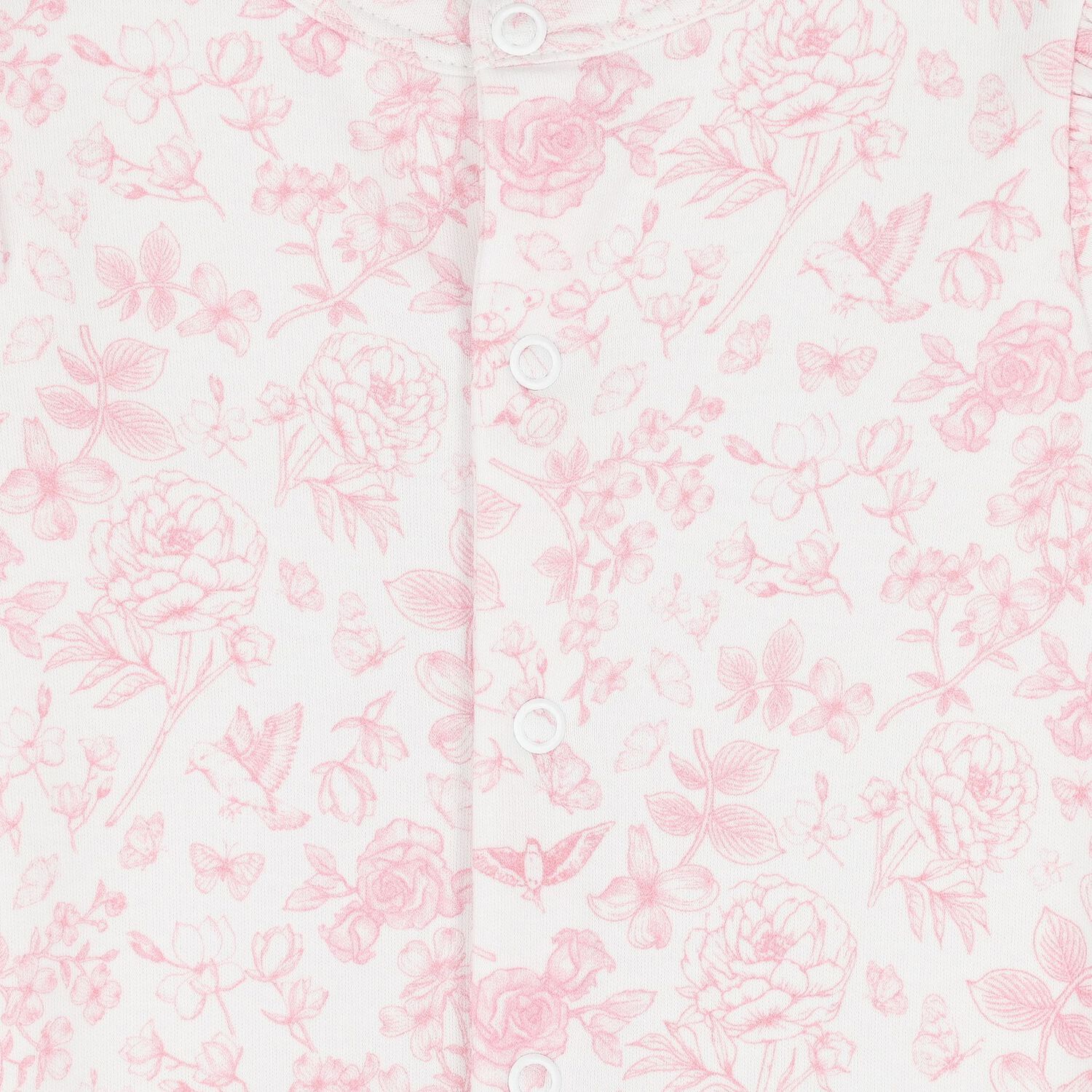 Baby Girls White & Pink Floral Babygrow Gift Set, 1, hi-res