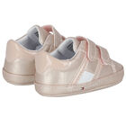 Baby Girls White & Silver Glitter Pre Walker Shoes, 1, hi-res
