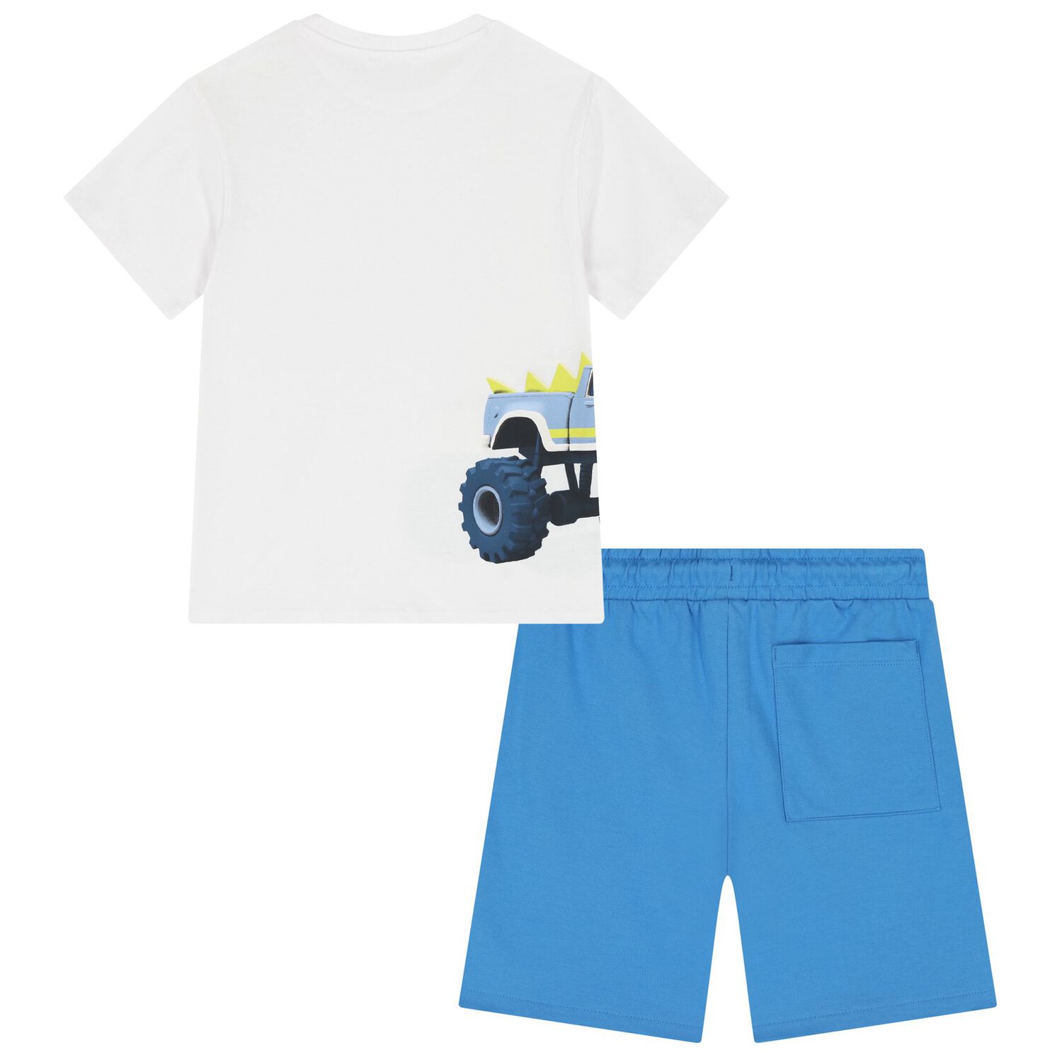 Boys White & Blue Shorts Set, 2, hi-res