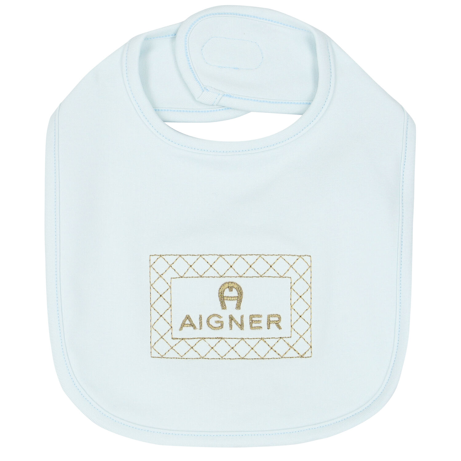 Blue & Gold Logo Baby Bib, 3, hi-res