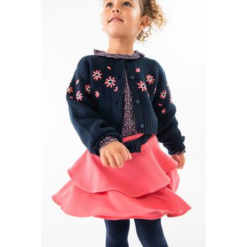 Girls Pink Flared Skirt