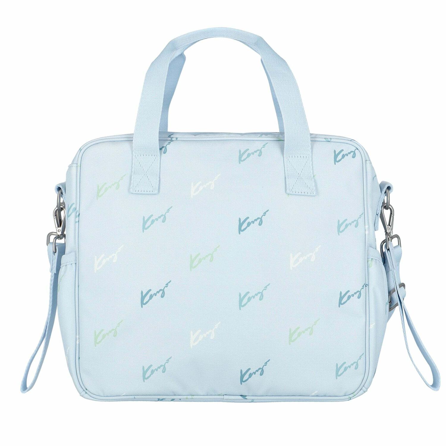 White & Grey Logo Baby Changing Bag, 3, hi-res