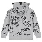 Boys Grey Logo Hooded Top, 1, hi-res