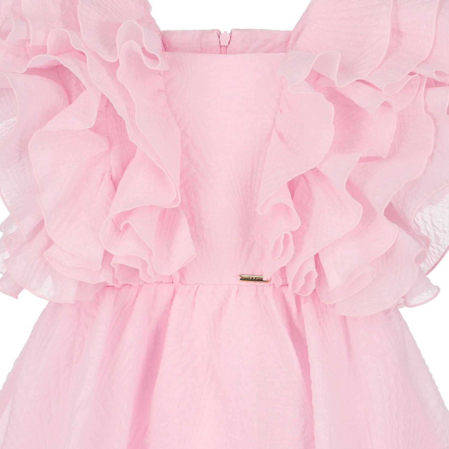Girls Pink Ruffled Dress, 1, hi-res