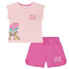 Girls Pink Disney Shorts Set, 1, hi-res