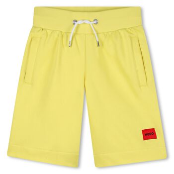 Boys Yellow Logo Shorts