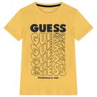 Boys Yellow Logo T-Shirt, 3, hi-res