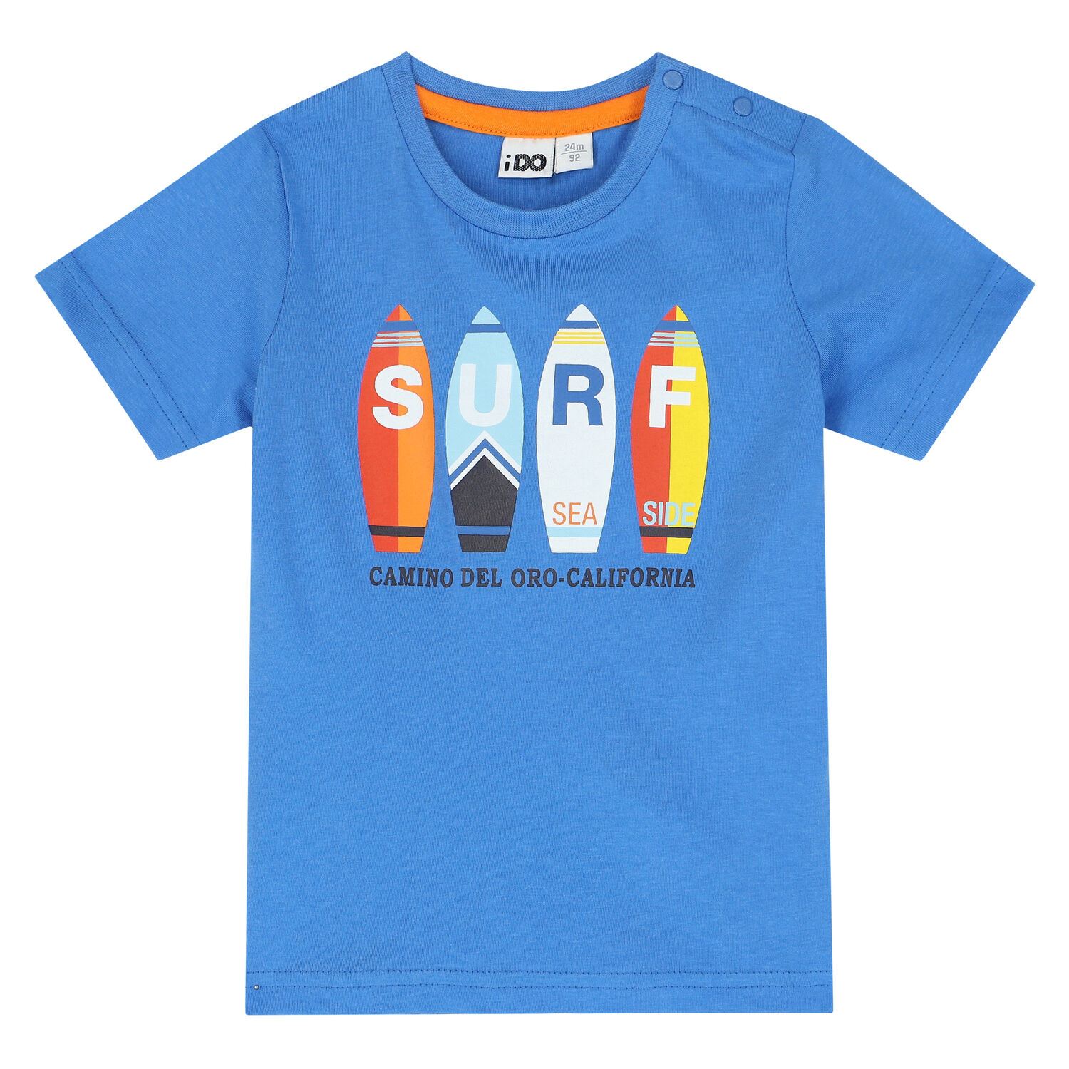 Boys Blue Surfing Board T-Shirt, 1, hi-res
