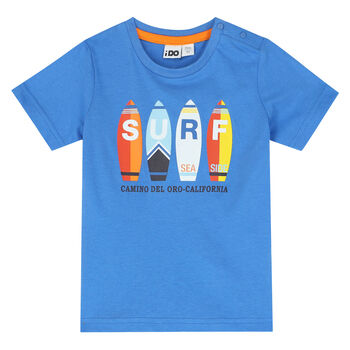 Boys Blue Surfing Board T-Shirt