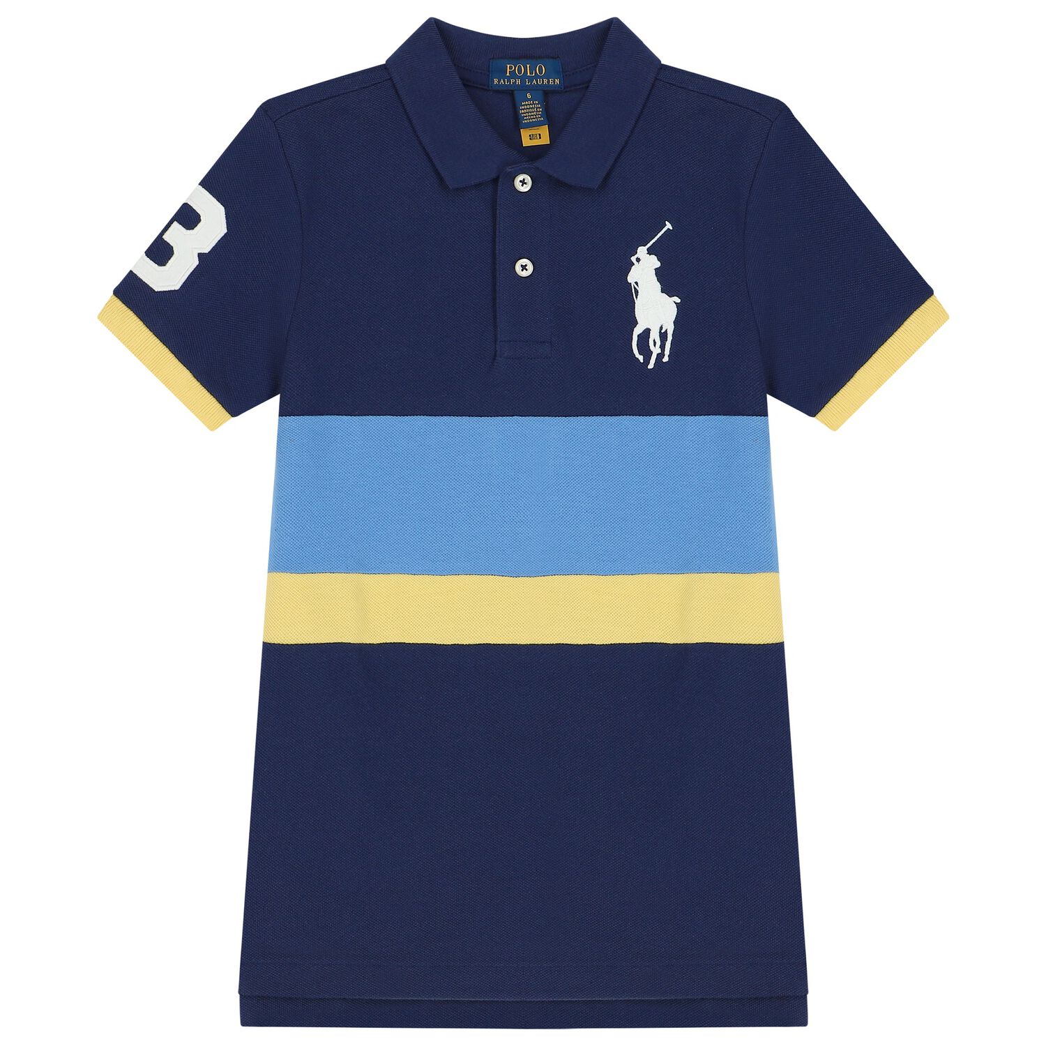 Boys Navy Blue Logo Polo Shirt, 1, hi-res