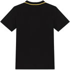 Boys Black Logo Polo Shirt, 3, hi-res