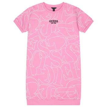 Girls Pink Logo Dress