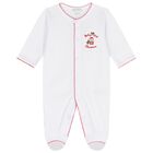 White & Red First Christmas Babygrow, 1, hi-res