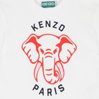 Younger Girls White Elephant T-Shirt, 1, hi-res