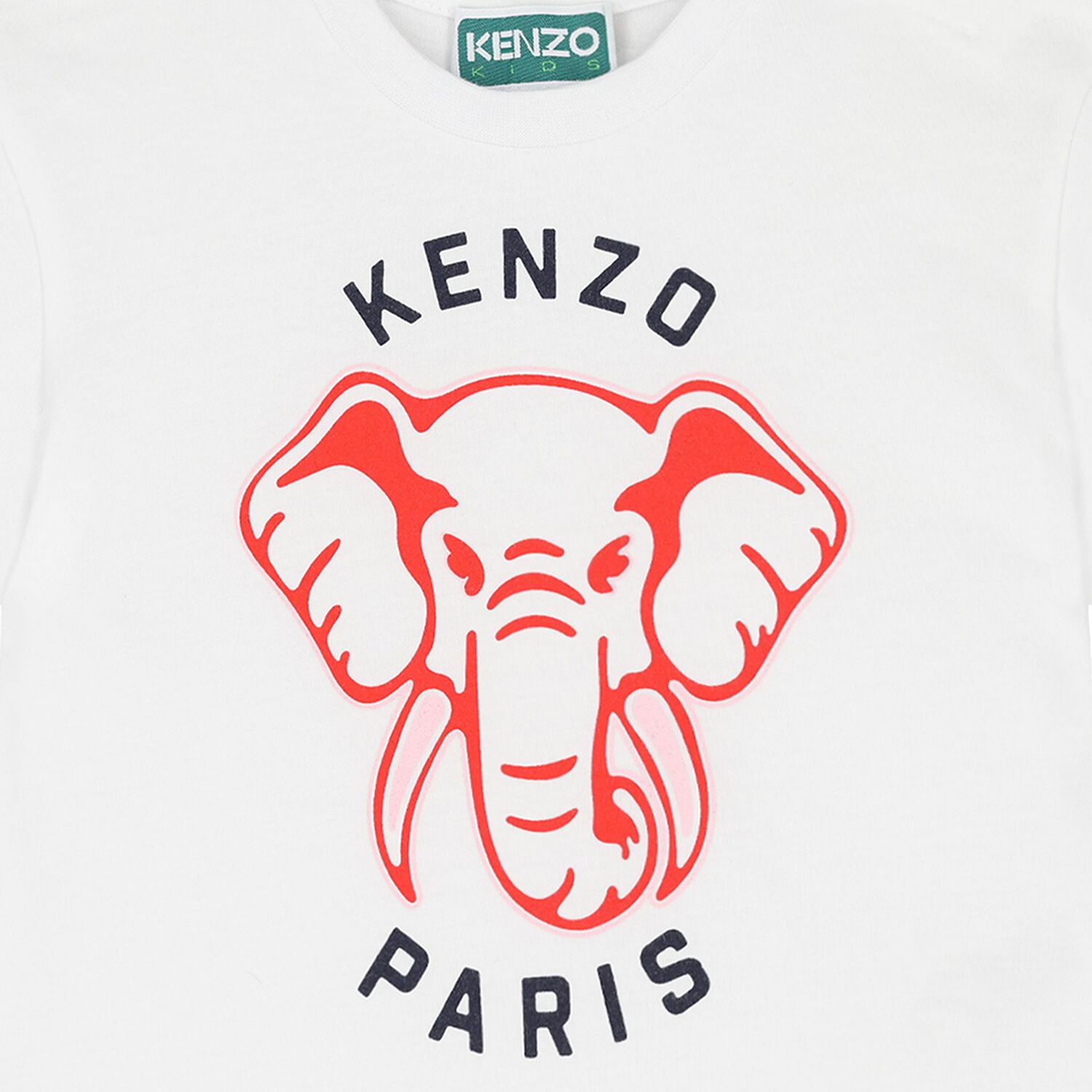 Younger Girls White Elephant T-Shirt, 1, hi-res