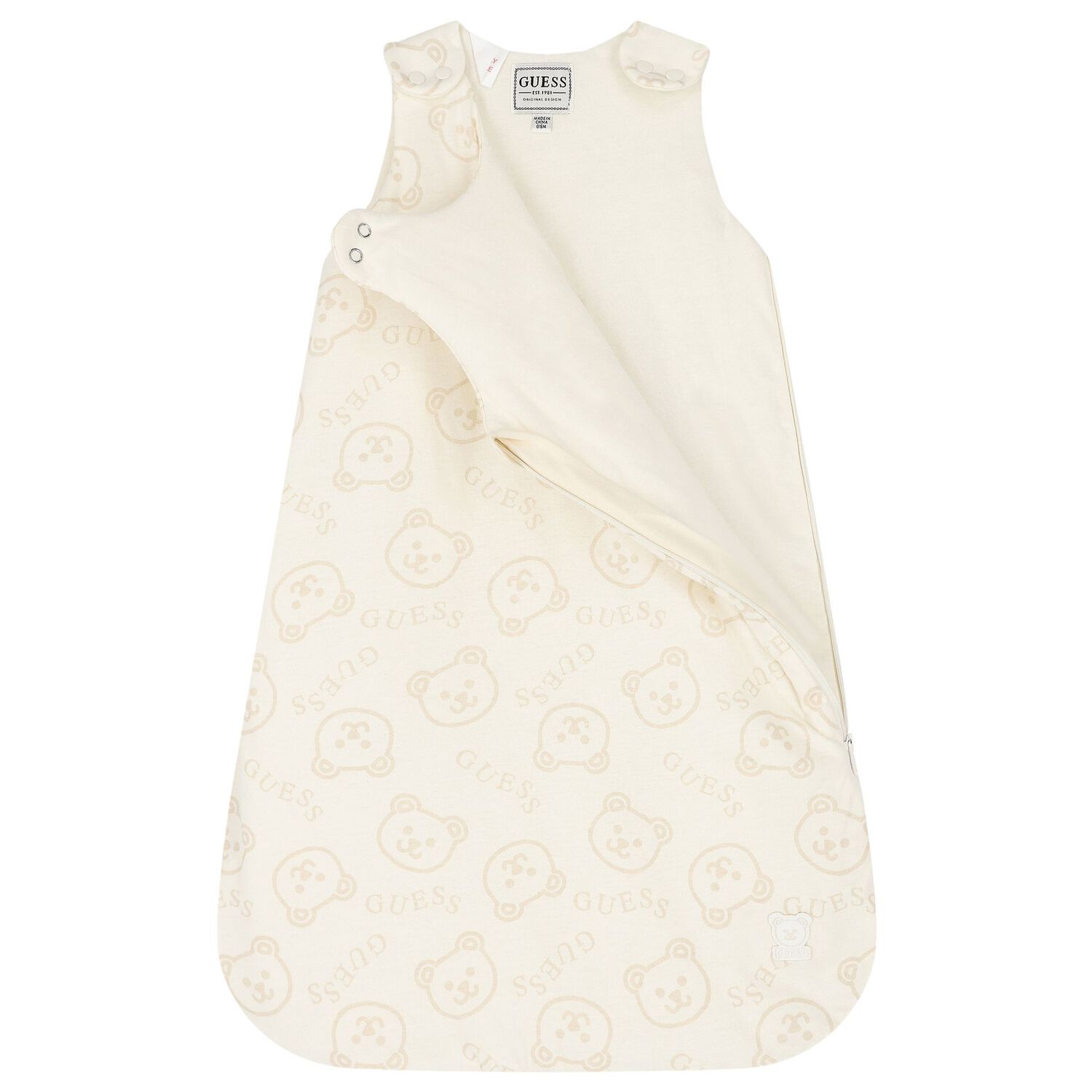 Ivory Teddy Bear Baby Sleeping Bag, 1, hi-res