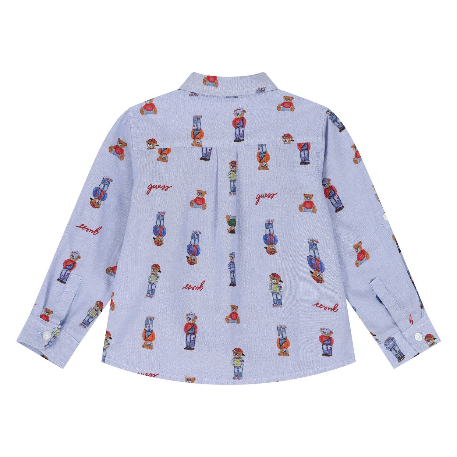 Boys Blue Logo Teddy Bear Shirt, 1, hi-res