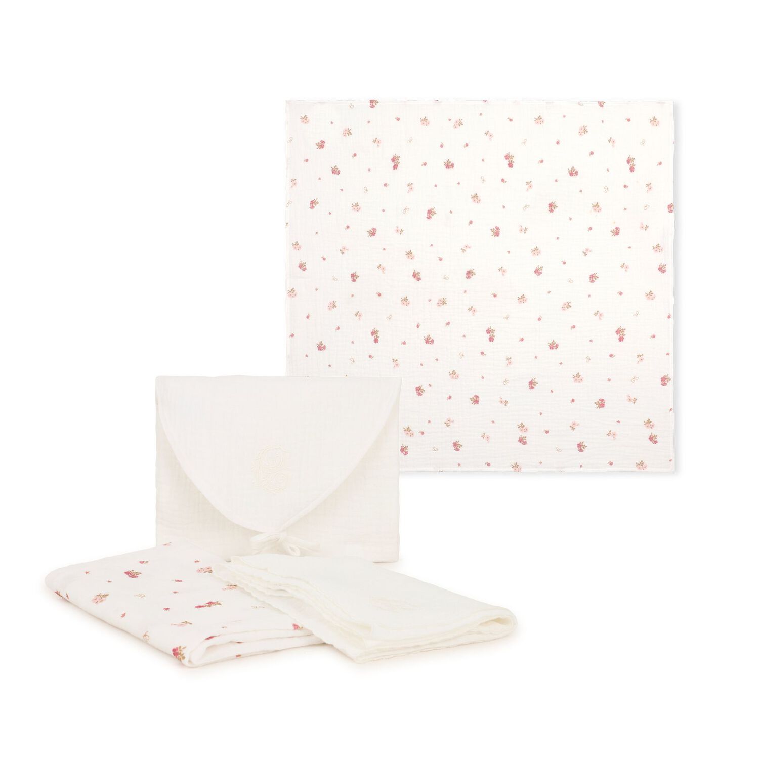Baby Girls Ivory Floral Gift Set, 1, hi-res