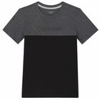 Boys Grey & Black Logo Pyjamas, 1, hi-res