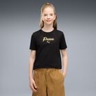Girls Black Logo T-Shirt, 1, hi-res