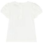 Younger Girls Ivory & Pink Teddy Bear Logo Shorts Set, 2, hi-res