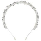 Girls Rainbow & White Diamante Headband, 1, hi-res