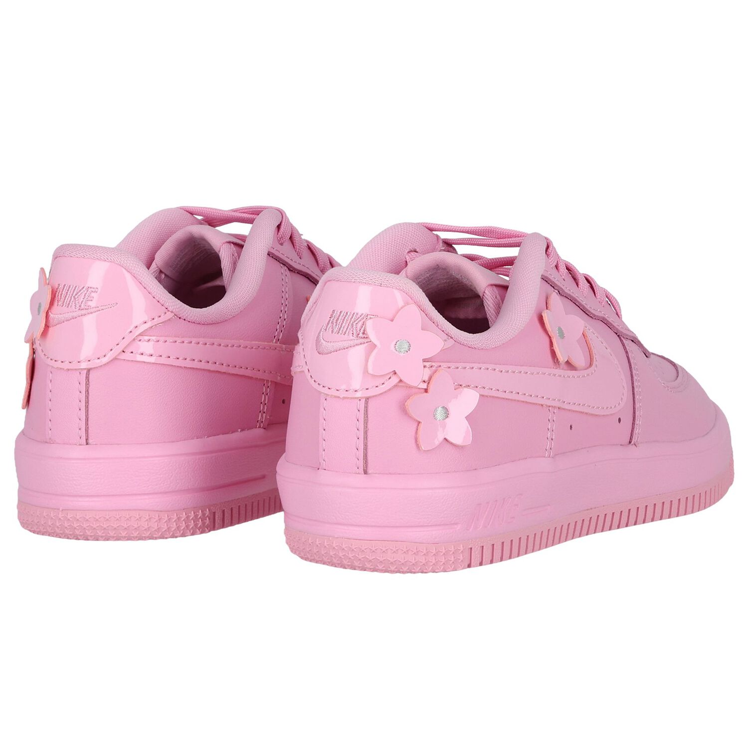 Girls Pink Logo Force 1 Low Trainers, 1, hi-res