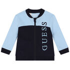 Baby Boys White & Blue 3 Piece Tracksuit, 1, hi-res