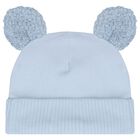 Baby Boys Blue & White Teddy Bear Gift Set, 3, hi-res