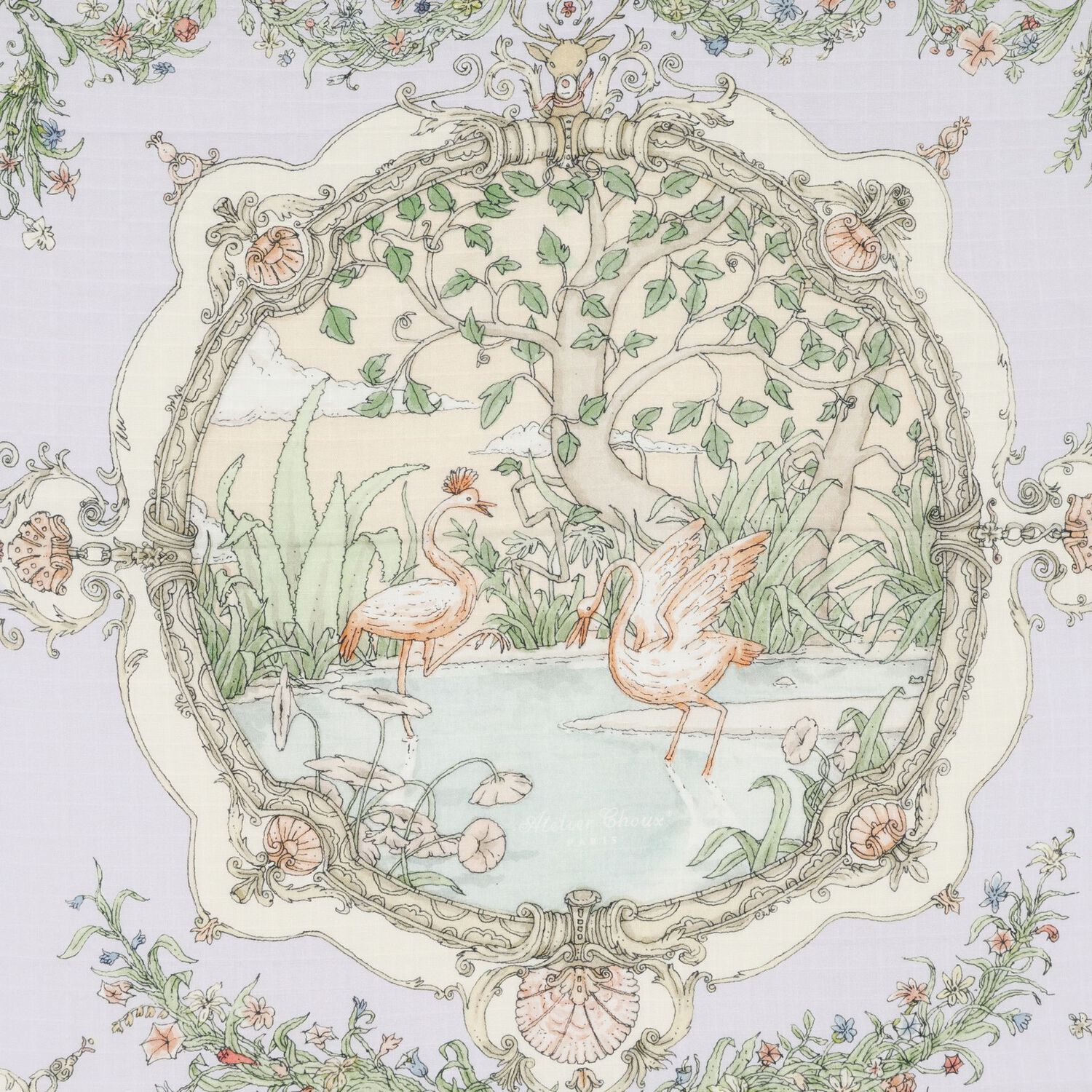 Violet Tapestry Swaddle Carr&eacute; Baby Blanket, 3, hi-res