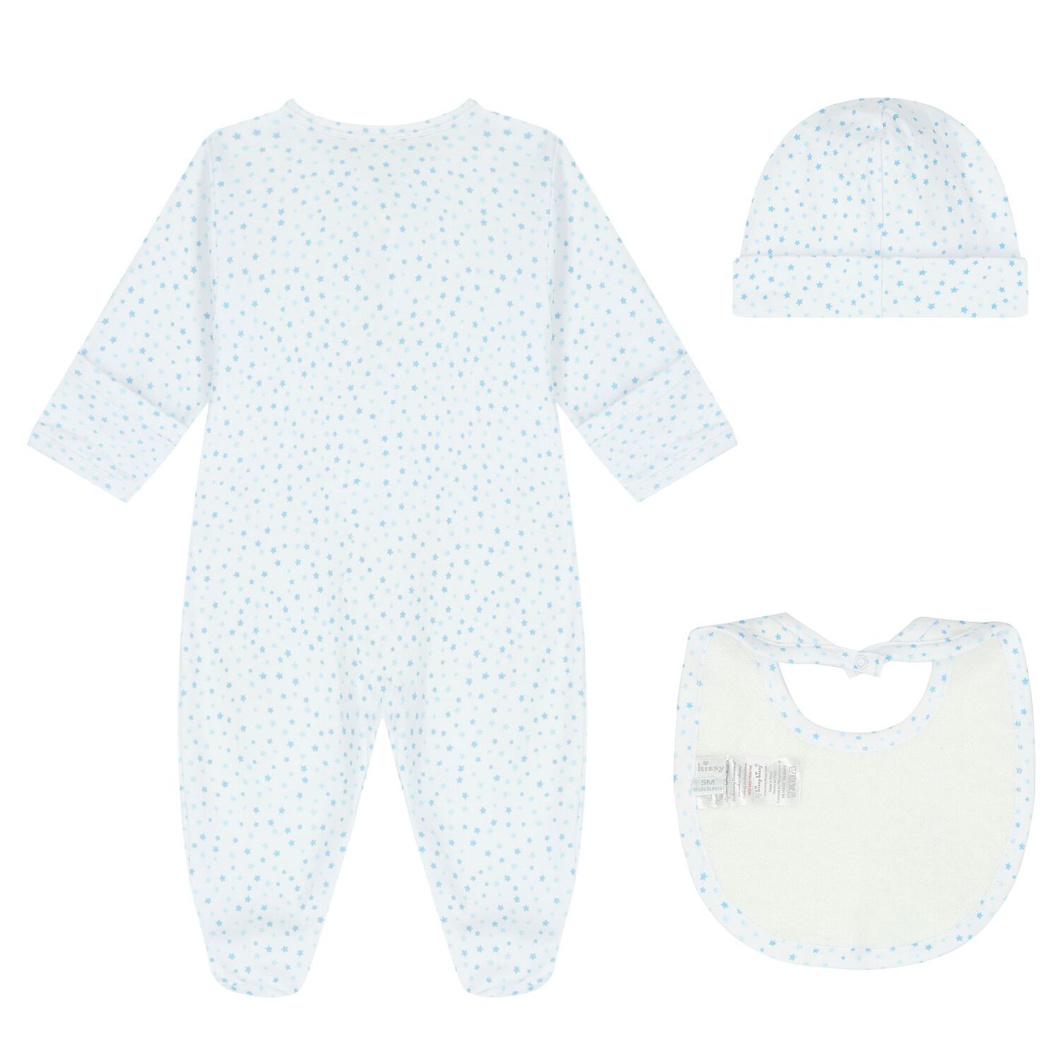 Baby Boys White and Blue Stars Babygrow Gift Set, 2, hi-res image number null