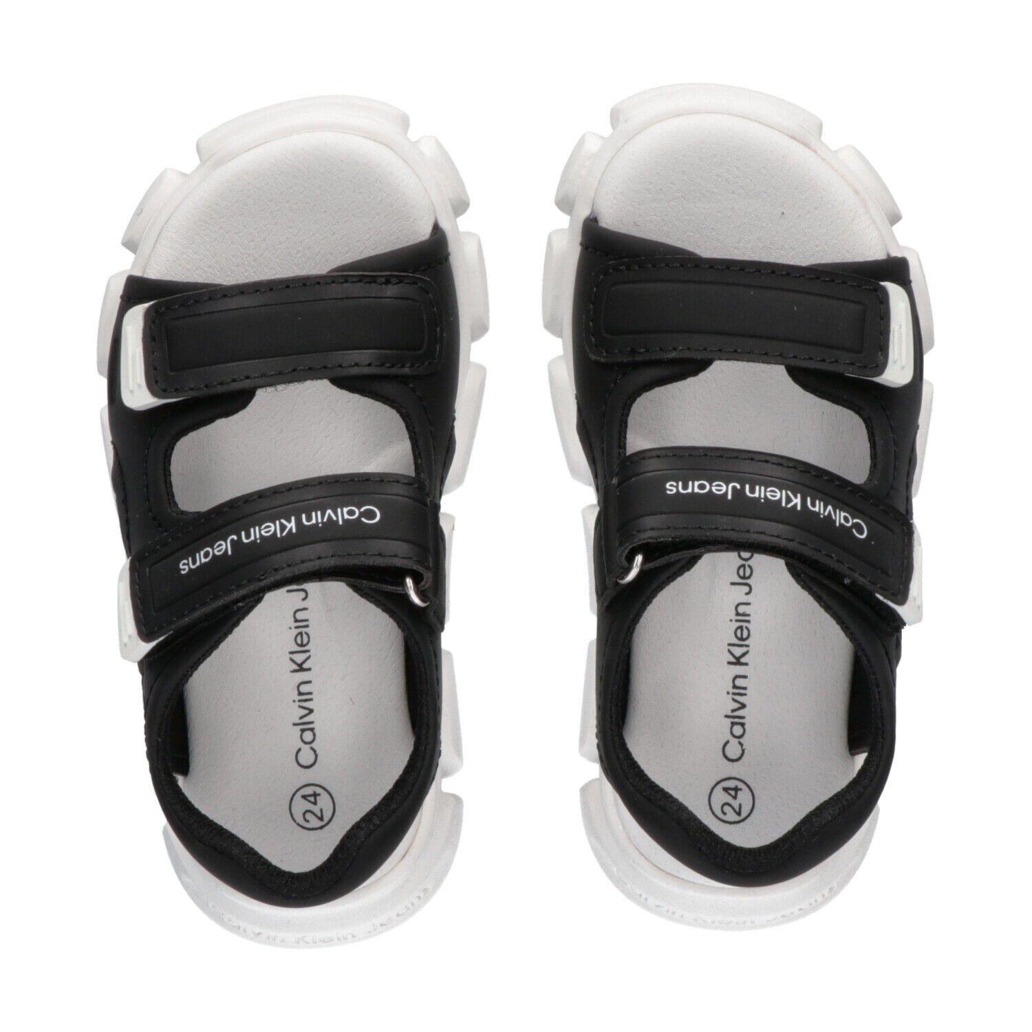 Black & White Logo Sandals, 1, hi-res