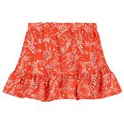 Girls Pink & Orange Ruffled Skirt Set, 1, hi-res
