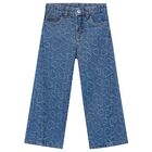 Girls Blue Heart Denim Jeans, 1, hi-res