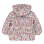 Younger Girls Rose Gold & Pink Floral Reversible Coat, 1, hi-res